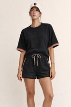 Load image into Gallery viewer, Davi & Dani Terry Knit Set in Black