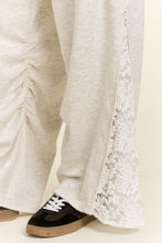 Load image into Gallery viewer, Davi & Dani Knit Set with Lace Detail in Light Heather Grey