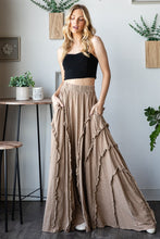 Load image into Gallery viewer, Oli & Hali Ruffled Trim Wide Leg Pants in Mocha