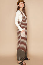 Load image into Gallery viewer, POL Striped Pattern Jumpsuit in Choco/Latte
