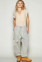 Load image into Gallery viewer, POL Ribbed Jersey Knit V-Neck Top in Latte