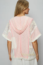 Load image into Gallery viewer, POL Ribbed Knit and Lace Top with Mixed Patches in Blush Pink