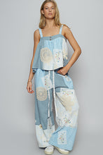 Load image into Gallery viewer, POL Mixed Print and Patched Pants in Sky Blue