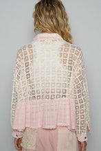 Load image into Gallery viewer, POL Square Block Lace and Double Gauze Top in Pink
