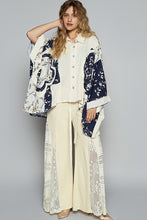 Load image into Gallery viewer, POL OVERSIZED Gauze and Floral Print Top in Natural Multi