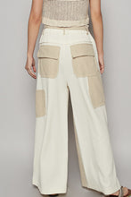 Load image into Gallery viewer, POL Mix n Match Woven Striped Print and Thermal Knit Pants in Sand Stripe