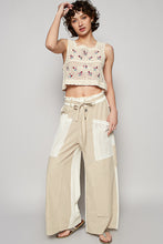 Load image into Gallery viewer, POL Mix n Match Woven Striped Print and Thermal Knit Pants in Sand Stripe