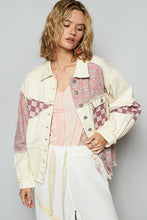 Load image into Gallery viewer, POL Mixed Print Patchwork Shacket in Cream