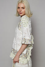 Load image into Gallery viewer, POL Textured Top with Floral Print Details in Off White