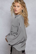 Load image into Gallery viewer, POL Solid Color Hacci Knit Sweater in Whisper Grey
