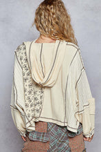 Load image into Gallery viewer, POL Mix n Match Semi Cropped Hooded Top in Cream