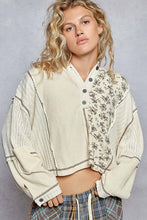 Load image into Gallery viewer, POL Mix n Match Semi Cropped Hooded Top in Cream