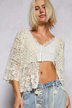 Load image into Gallery viewer, POL Crochet Lace Cardigan in Natural