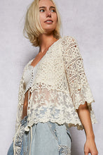 Load image into Gallery viewer, POL Crochet Lace Cardigan in Natural