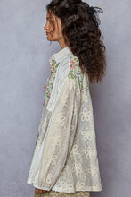 Load image into Gallery viewer, POL Mixed Media Patchwork Top in Natural