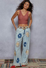 Load image into Gallery viewer, POL Flower Patched Wide Leg Denim Pants in Denim