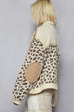 Load image into Gallery viewer, POL Contrasting Print Thermal Knit and Quilted Jacket in Cream Multi