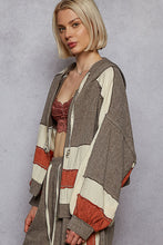 Load image into Gallery viewer, POL Color Block Hooded Jacket in Charcoal