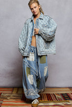 Load image into Gallery viewer, POL Quilted Twill Jacket in Denim
