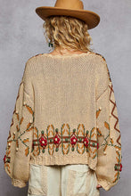 Load image into Gallery viewer, POL 3D Detailed Aztec Knit Sweater in Mocha Mousse ON ORDER