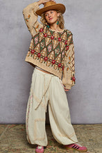 Load image into Gallery viewer, POL 3D Detailed Aztec Knit Sweater in Mocha Mousse ON ORDER