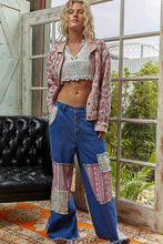 Load image into Gallery viewer, POL Quilted Jacket with Contrasting Twill Details in Pink Floral