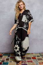 Load image into Gallery viewer, POL Ribbed Knit and Lace Top with Mixed Patches in Black ON ORDER