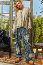 Load image into Gallery viewer, POL OVERSIZED Thermal Knit and Print Knit Jacket in Almond ON ORDER