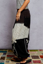 Load image into Gallery viewer, POL Ribbed Knit and Lace Joggers with Mixed Patches in Black ON ORDER