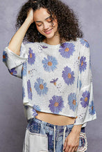 Load image into Gallery viewer, POL Lightweight Floral Print Sweater in Ivory