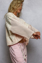 Load image into Gallery viewer, POL Mix n Match Quilted Floral and Thermal Knit Top in Blush