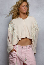 Load image into Gallery viewer, POL Mix n Match Quilted Floral and Thermal Knit Top in Blush