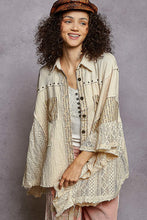 Load image into Gallery viewer, POL Mix N Match OVERSIZED Button Down Top in Natural