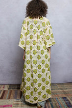 Load image into Gallery viewer, POL Open Front Floral Crochet Maxi Cardigan in Natural/Olive