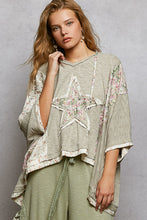 Load image into Gallery viewer, POL Star Patched Hooded Top in Light Grey