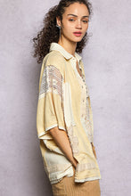 Load image into Gallery viewer, POL Mix N Match Patched Button Down Top in Honey Gold