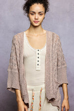 Load image into Gallery viewer, POL Open Front Lightweight Sweater Cardigan in Caramel Almond