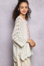 Load image into Gallery viewer, POL Open Front Lightweight Sweater Cardigan in Ivory