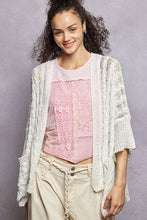 Load image into Gallery viewer, POL Open Front Lightweight Sweater Cardigan in Ivory