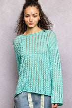 Load image into Gallery viewer, POL Lightweight Thin Knit Sweater in Aqua Mint