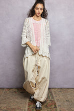 Load image into Gallery viewer, POL Open Front Lightweight Sweater Cardigan in Ivory