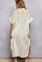 Load image into Gallery viewer, POL Textured Cotton Shirt Dress in Natural