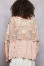 Load image into Gallery viewer, POL Vintage Bloom Lace Appliqué Top in Strawberry Yogurt