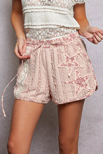 Load image into Gallery viewer, POL Lace Shorts with Star Patches in Strawberry Milk