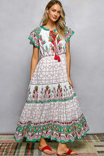 Load image into Gallery viewer, POL Mixed Print Midi Dress in Ivory Multi