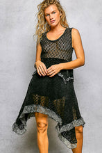 Load image into Gallery viewer, POL Sleeveless Loose Knit Mini Dress in Black