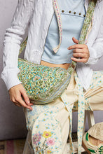 Load image into Gallery viewer, POL Crossbody Quilted Bag in Pistachio and Blue Multi ON ORDER