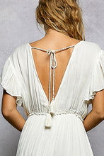 Load image into Gallery viewer, POL Patched and Embroidery Detailed Maxi Dress in Ivory