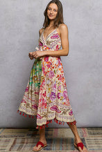 Load image into Gallery viewer, POL Mixed Print and Tassel Detail Midi Dress in Cream Multi