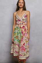 Load image into Gallery viewer, POL Mixed Print and Tassel Detail Midi Dress in Cream Multi